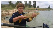 Rosa Cortés López, vencedora en el Lago de Arcos en el IX Campeonato de Andalucía de Agua Dulce Damas