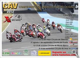 Cartel del Campeonatoandaluz de velocidad de motociclismo