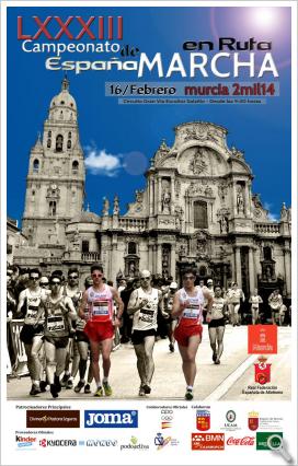 Cartel LXXXIII Campeonato de España de Marcha en ruta Murcia 2014