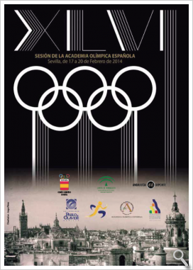 Cartel de la XLVI Sesión de la Academia Olímpica Española en Sevilla