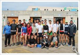 La selección andaluza de remo juvenil en el CEAR de La Cartuja