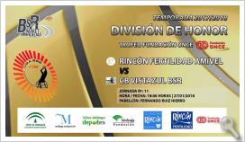 Calendario 11ª Jornada de Liga Nacional Baloncesto en Silla de Ruedas - División de Honor