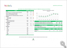 Datos básicos del deporte federado en Andalucía: Federaciones con 5.000 a 20.000 licencias. 2019 