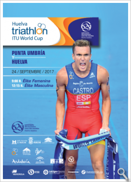 El albaceteño David Castro imagen del cartel de la Copa del Mundo de Triatlón ITU Huelva 2017