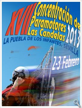 cartel  XVII Edición Concentración de Paramotores "Las Candelas" en La Puebla de los Infantes