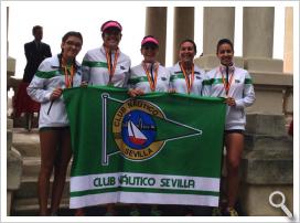 El quinteto sénior femenino,campeón de España.