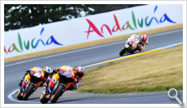 La imagen turística de Andalucía estará presente en los grandes premios de MotoGP de Alemania, República Checa y Japón 