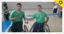 Dos jugadores del Baloncesro en Silla de Ruedas Vistazul, subcampeón de España de Baloncesto en Silla de Ruedas