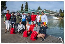 El equipo nacional de kayak, en el Náutico.