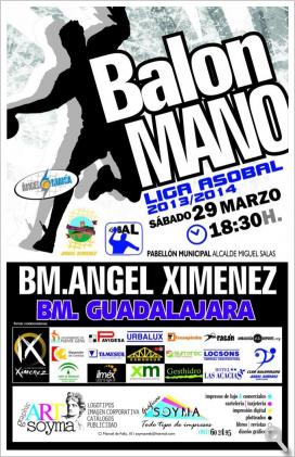 24ª Jornada LIGA ASOBAL Angel Ximénez - BM Guadalajara. sábado 29 Marzo. 18.30h