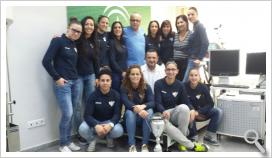 El Fundación Cajasol Sporting Huelva visita a los médicos de la Ciudad Deportiva