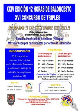 XXIV 12 Horas de Baloncesto y XVI Concurso de Triples