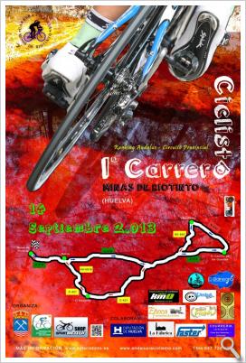 Cartel de Ia Carrera Ciclista Minas de Riotinto. 