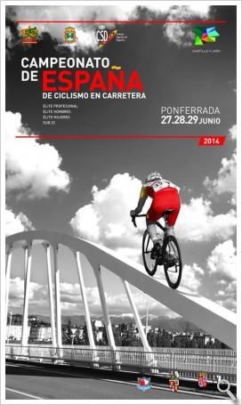 Cartel Campeonato España de Ciclismo en Carretera en Ponferrada (León)