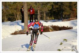 Victoria Padial en la IBU Cup de Biatlón en Idre, Suecia