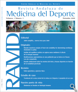 Revista Andaluza de Medicina del Deporte. Vol 1, nº3