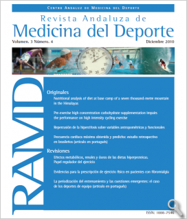 Revista Andaluza de Medicina del Deporte. Vol 3, nº4