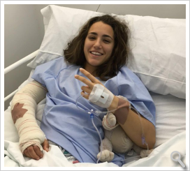 Sara Serrat operada por segunda vez de su codo derecho