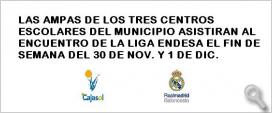 Las AMPAS del municipio de Tocina asistirán al encuentro de la Liga Endesa CAJASOL & REAL MADRID.