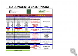 BALONCESTO  3ª jornada Actividades Deportivas Provinciales Zona I   2013-2014