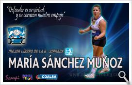 María Sánchez Muñoz, mejor líbero de la sexta jornada de la Superliga Femenina 2
