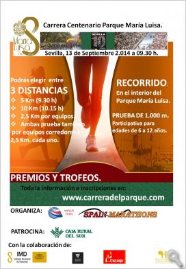 Carrera Parque de María Luisa - 5k y 5 km por equipos 2014 - Sevilla