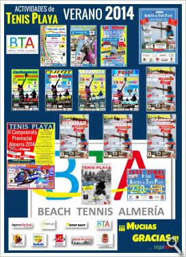 Positivo resumen de actividades de BTA - Beach Tennis Almería - VERANO 2014.