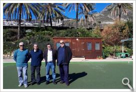 Allan Neil Stanton, Mario Bixio Foletti, José Miguel Nieto y David Mainwaring en las bolera del Belnamádena Golf.