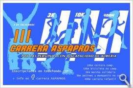 III Carrera popular Solidaria Aspapros en Almeria, Patines ,bicis, Running