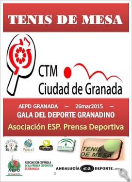 Gala del Deporte Granadino por la AEPD Granada del CTM Ciudad de Granada-Tenis de Mesa-