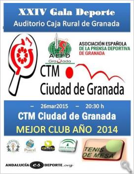 XXIV Gala del Deporte de Granada-CTM Ciudad de Granada Mejor Club 2014