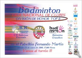 10ª Jornada Campeonato Nacional de Liga de División de Honor de Bádminton