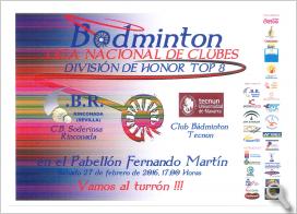 13ª Jornada Campeonato Nacional de Liga de División de Honor de Bádminton