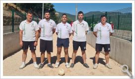 Equipo del Cazorla Puente de las Herrerías (de izquierda a derecha): Paco Aibar, Javi Navarro, Ñoño Calvo, Dani Moreno y José Mi