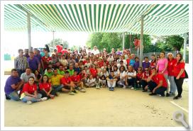 Los participantes del Campeonato de España Base junto a monitores y a los del Campeonato de Andalucía de Parejas.