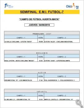 Semifinales y Finales  de los Encuentros Municipales Intercentros en la modalidad de Fútbol-7
