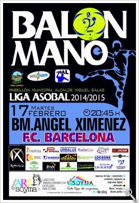 LIiga Asobal Martes 17 de Febrero a las 20:45h AX - FC Barcelona