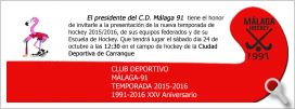 Presentación Nueva Temporada de Hockey CD MÁLAGA91 en su XXV Aniversario 