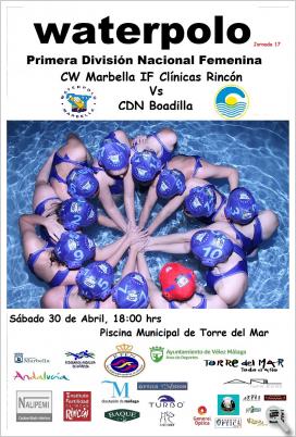 WATERPOLO  1ª División Femenina  CW Marbella IF Clínicas Rincón Vs  CDN Boadilla