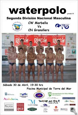 Waterpolo  2ª División Masculina  CW Marbella  Vs CN Granollers