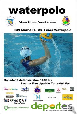 WATERPOLO. Primera División Nacional Femenina Jornada 5   CW Marbella Vs  Leioa Waterpolo