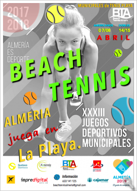 Cartel oficial Beach Tennis Municipal Almería