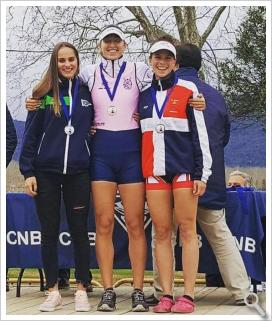 Podio skiff absoluto femenino.