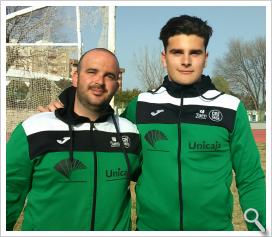 Alberto González y su entrenador Joaquín Moyano